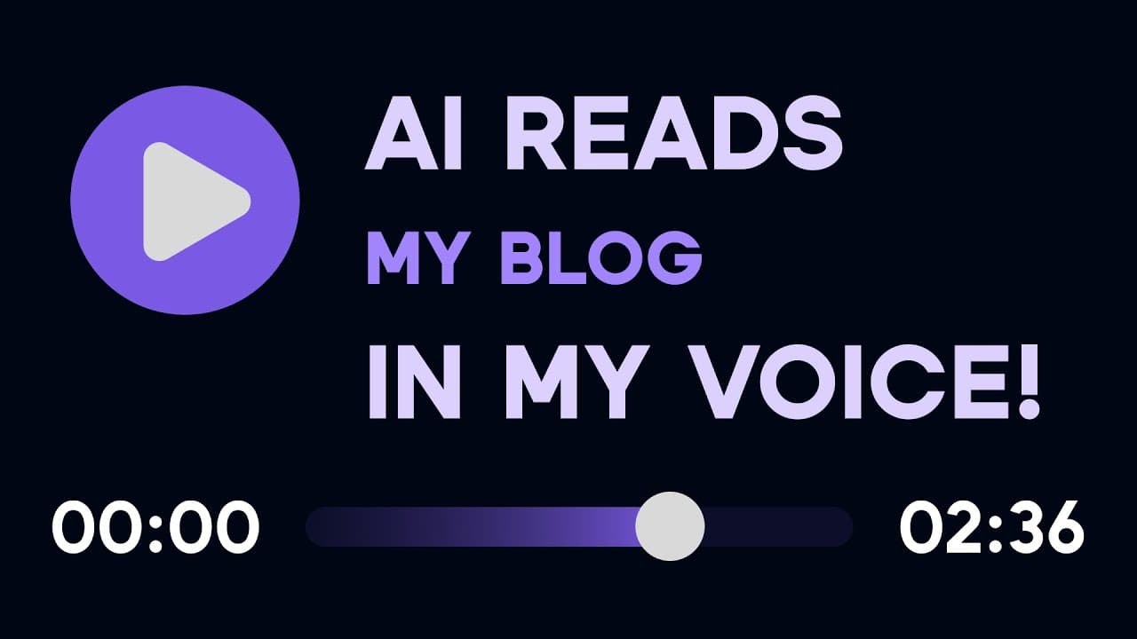 I Gave My Blog a Creepy Human Voice… Mine 😳 (Next.js + AI)